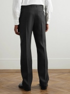 LOEWE - Straight-Leg Wool and Silk-Blend Tuxedo Trousers - Black