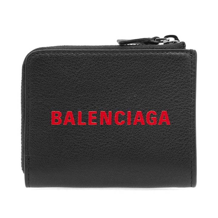 Photo: Balenciaga Everyday Logo Leather Zip Wallet