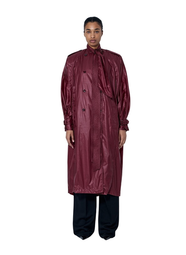 Photo: Saint Laurent Long Coat with Double-Breasted Fastening