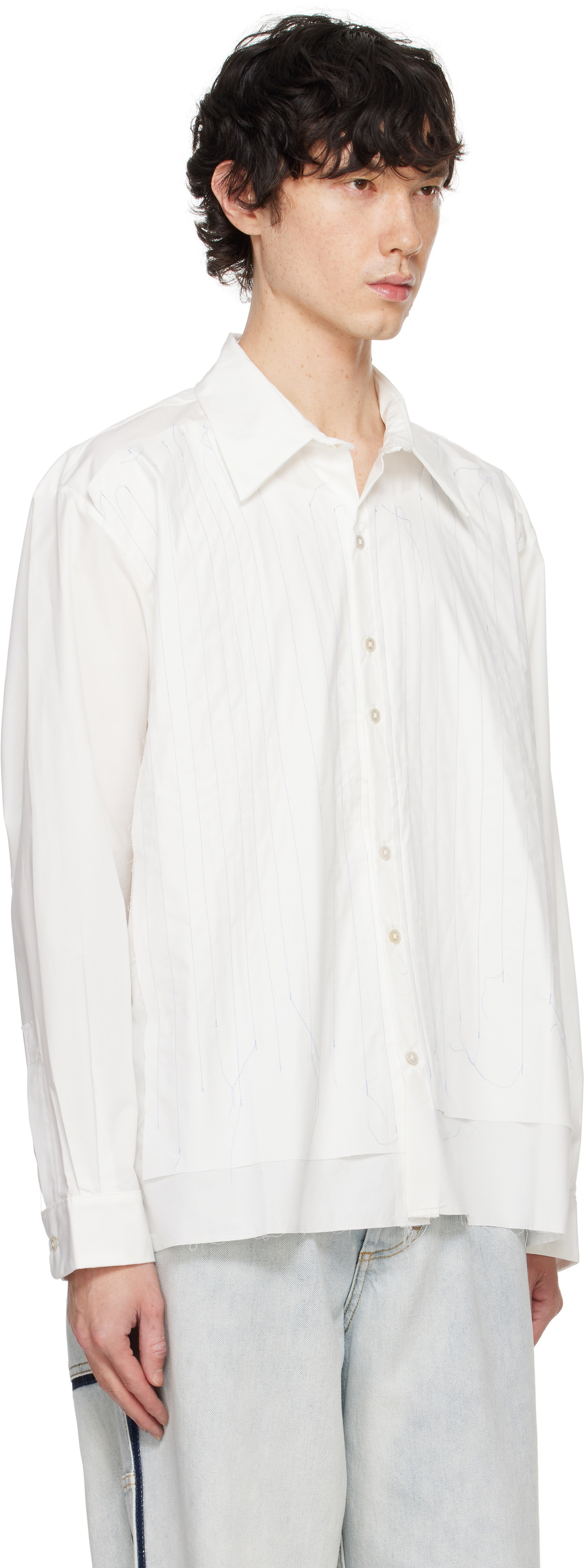 Camiel Fortgens White Quilted Shirt Camiel Fortgens