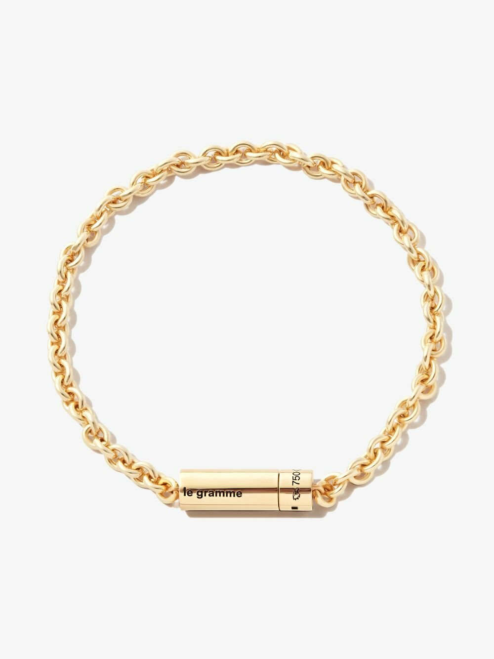 Le Gramme 18K Yellow Gold Le 15g Polished Cable Bracelet Le Gramme