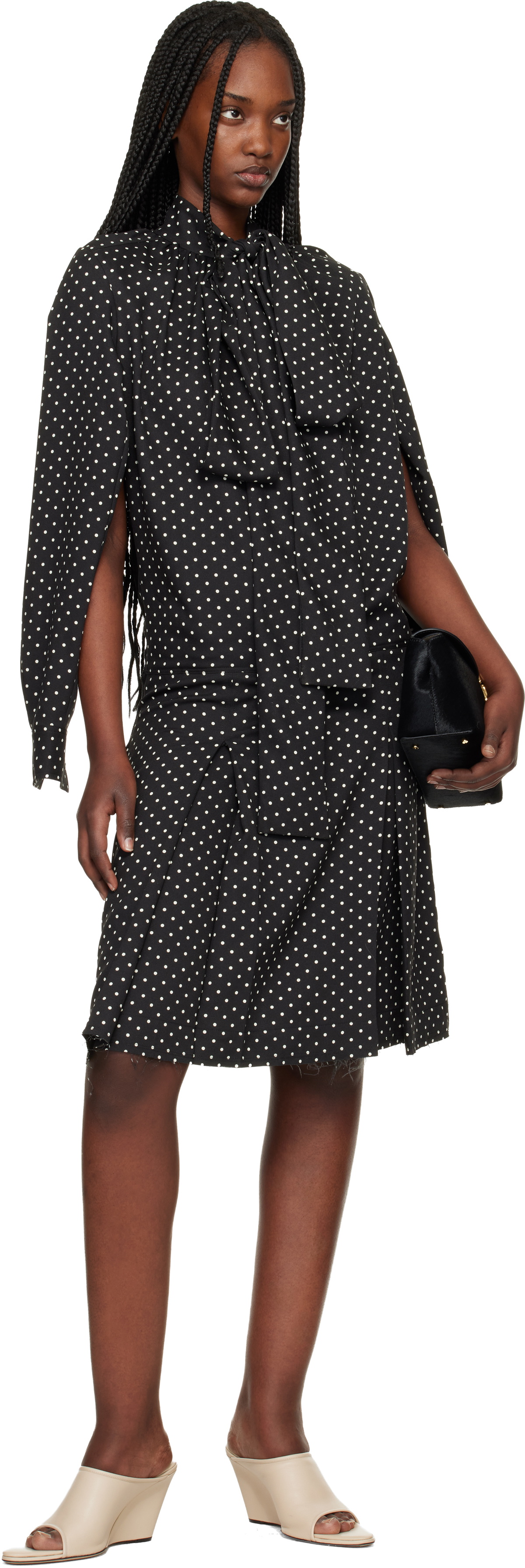 Commission Black Double Minidress