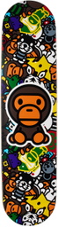 BAPE Multicolor BK 15th Anniversary Milo Safari Skateboard Deck