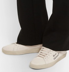 Saint Laurent - SL/06 Leather-Trimmed Distressed Canvas Sneakers - Men - Cream