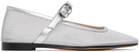Le Monde Beryl Silver Mesh Mary Jane Ballerina Flats