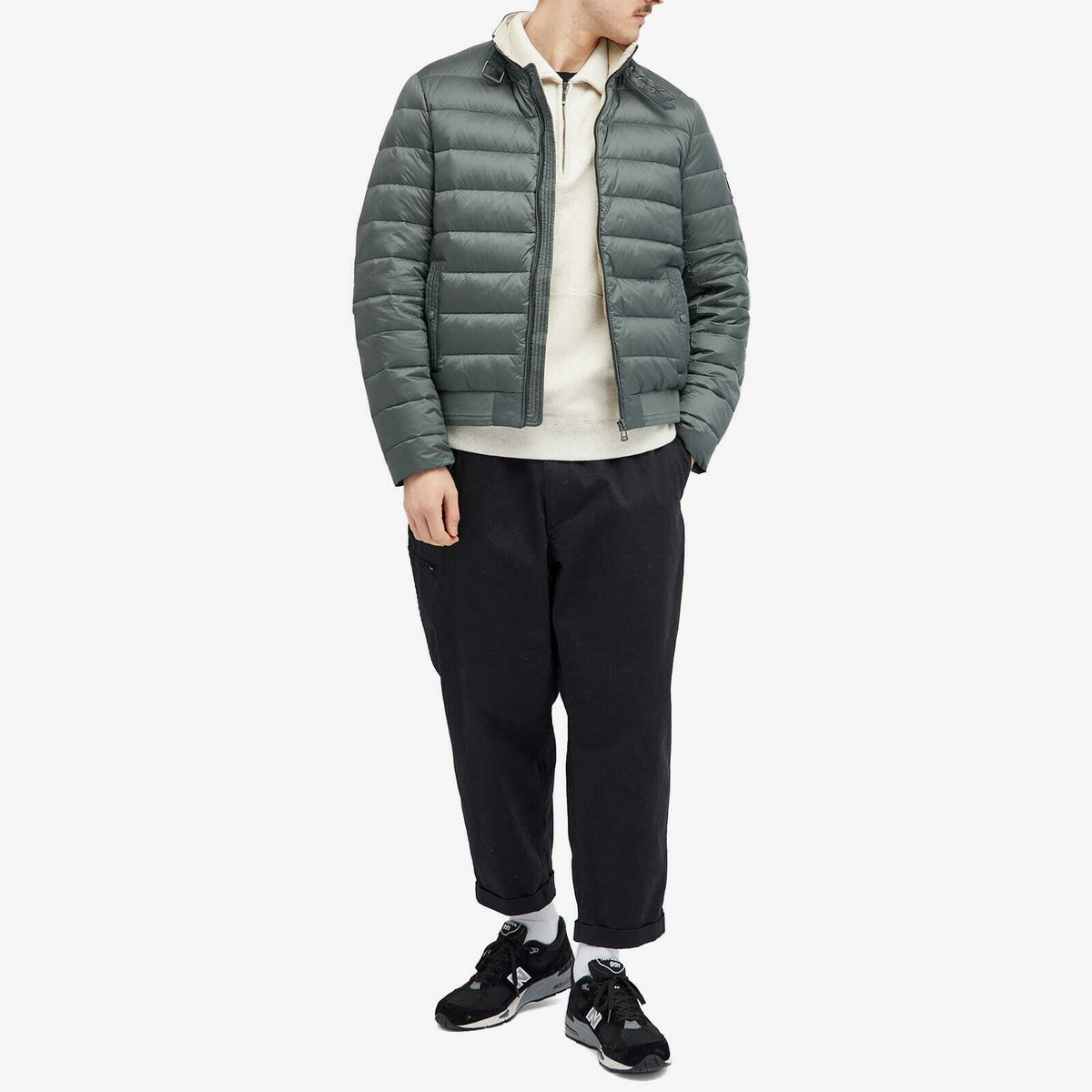 Belstaff Men's Circuit Down Jacket in Dark Mineral Green/Shell