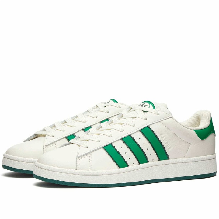 Photo: Adidas CAMPUS 00s Sneakers in Core White/Green/Off White