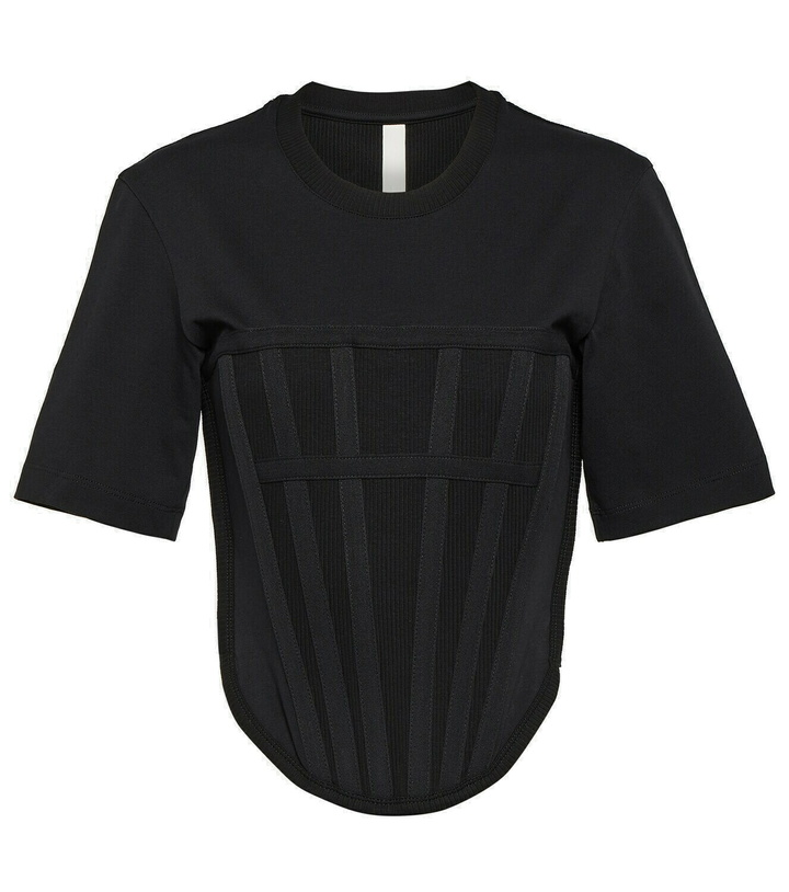 Photo: Dion Lee Corset cotton jersey T-shirt
