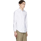 Thom Browne White Oxford Lattice Anchor Shirt