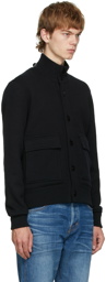 TOM FORD Black Wool Knit Cardigan