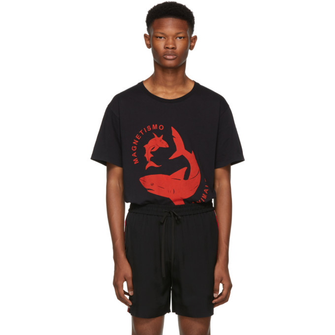 Photo: Gucci Black Magnetismo Animale Shark T-Shirt