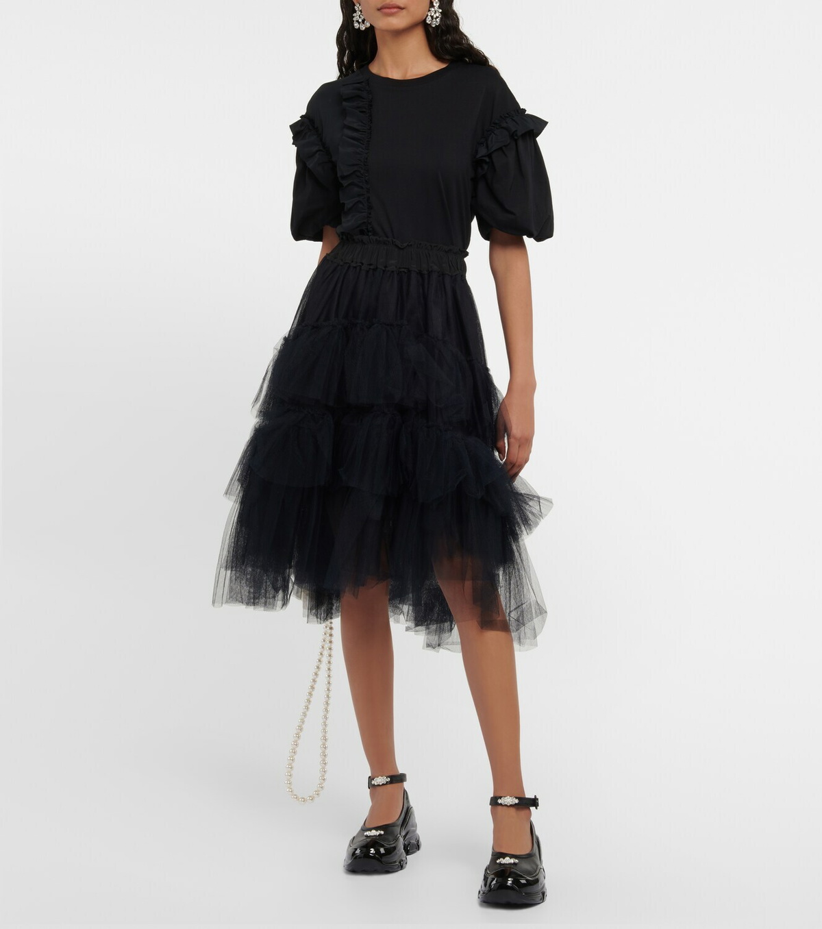 Simone Rocha Embellished leather pumps Simone Rocha