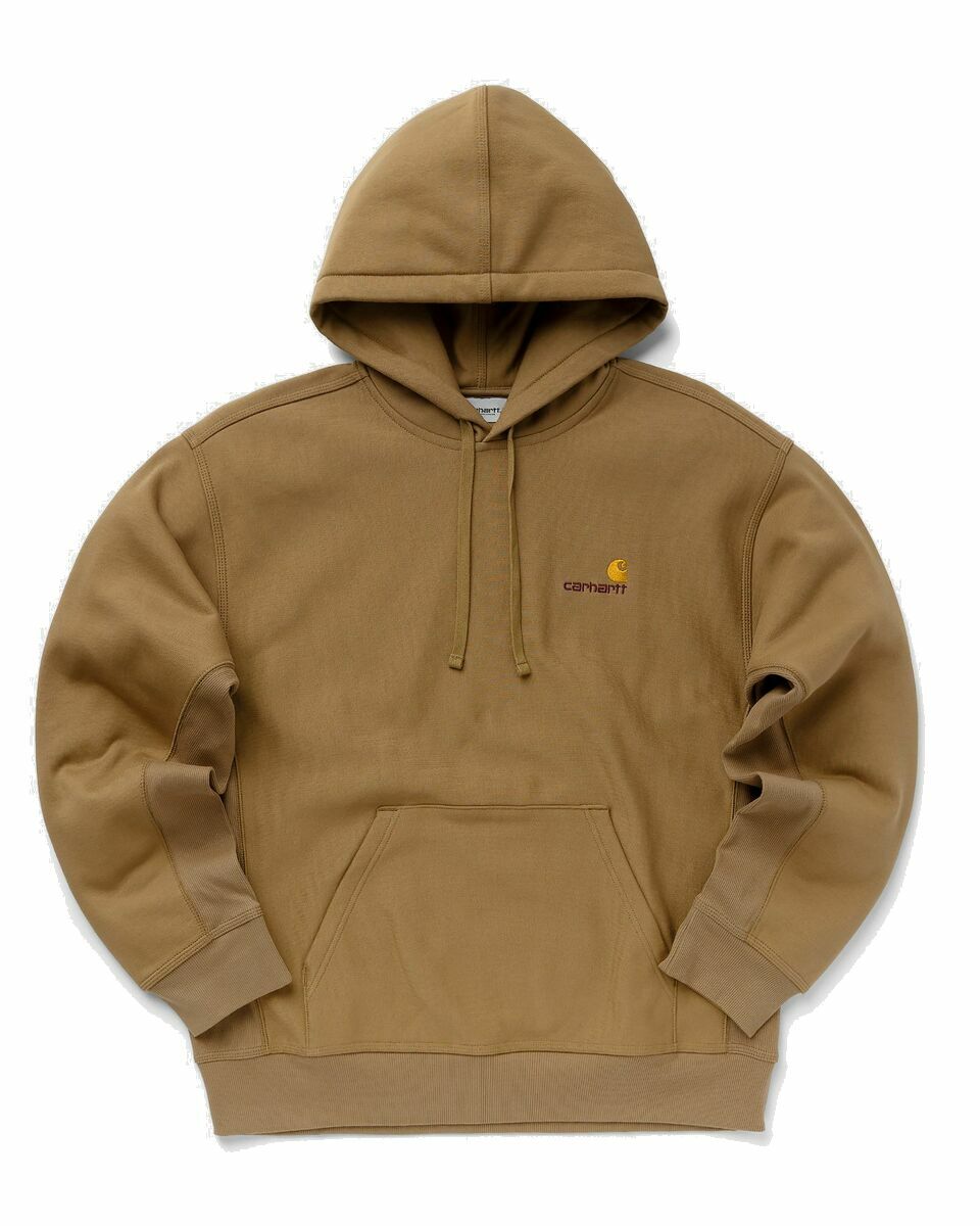 Carhartt Wip Hooded American Script Sweat Brown - Mens - Hoodies ...