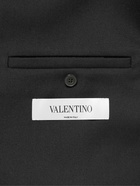 Valentino - Double-Breasted Virgin Wool and Silk-Blend Twill Blazer - Black