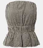 Posse Aurelia gingham cotton top