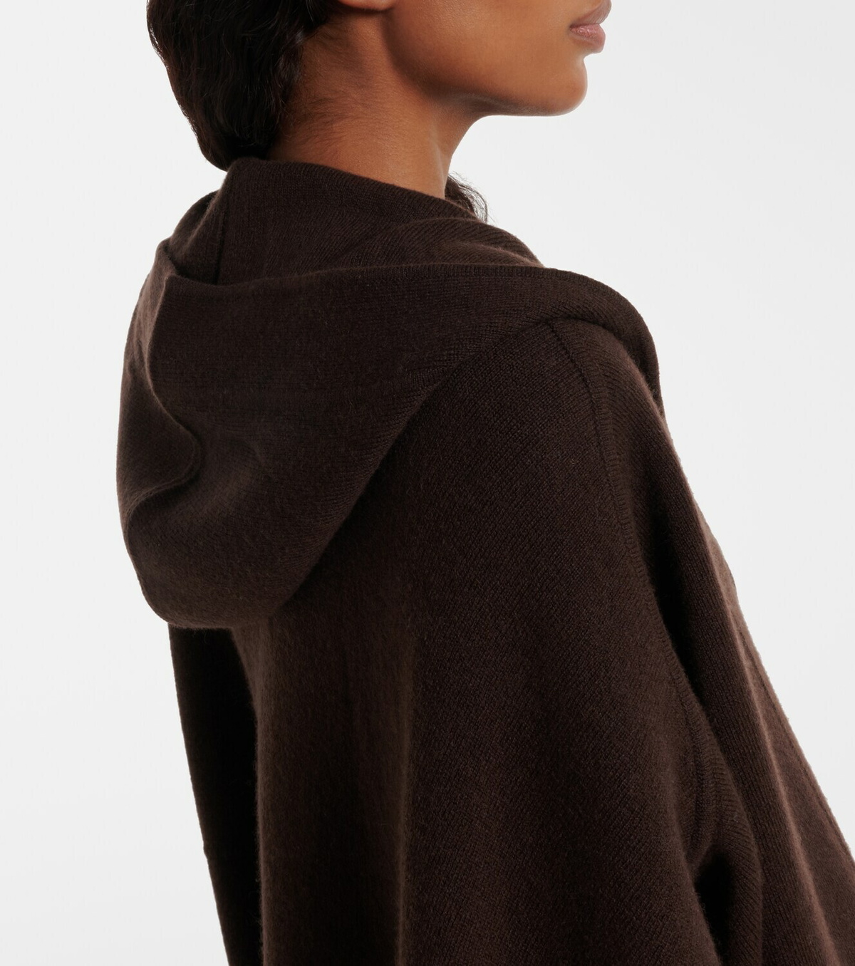 Jardin des Orangers Hooded wool and cashmere cape