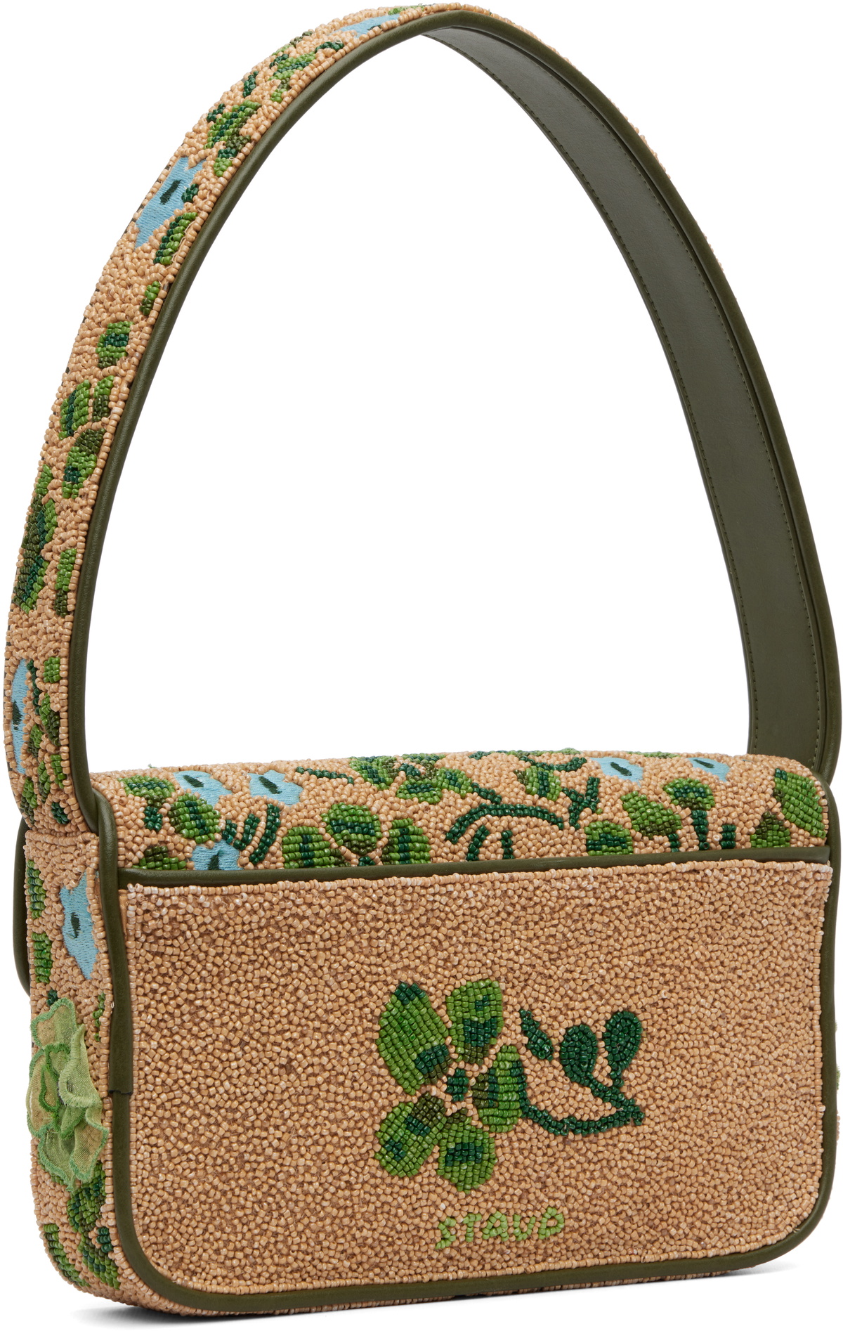 Tan Beaded Backpack Anthropologie Beaded Bag Tan Shell | TikTok main image 2