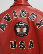 Avirex ICON JACKET Red Mens Bomber Jacket