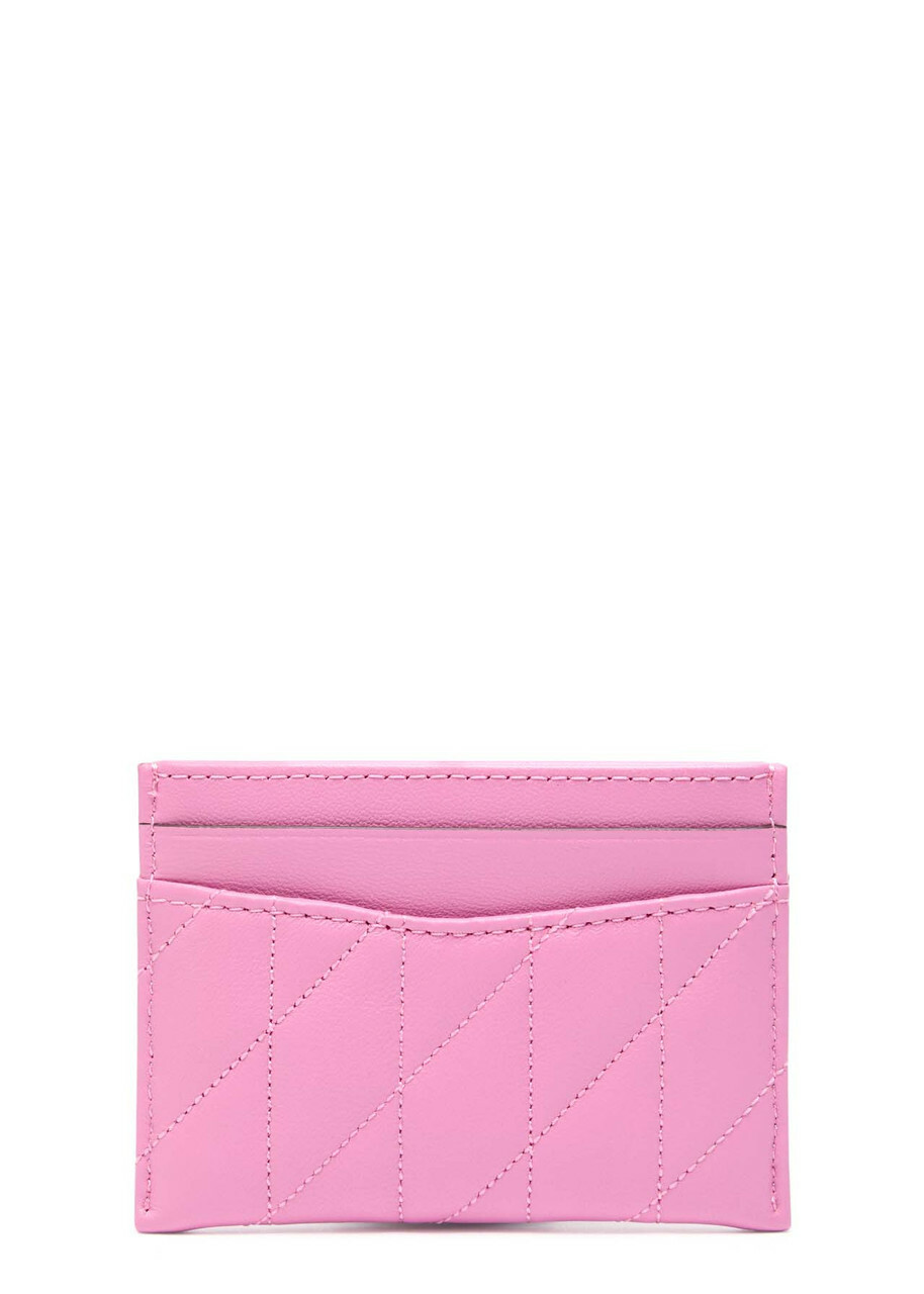Coach Pillow Quilted Leather Card Holder - Pink - One Size