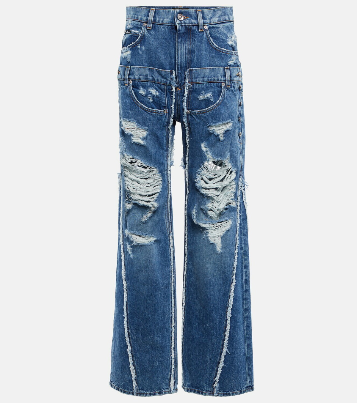 Dolce&Gabbana - x Kim patchwork ripped denim jeans Dolce & Gabbana