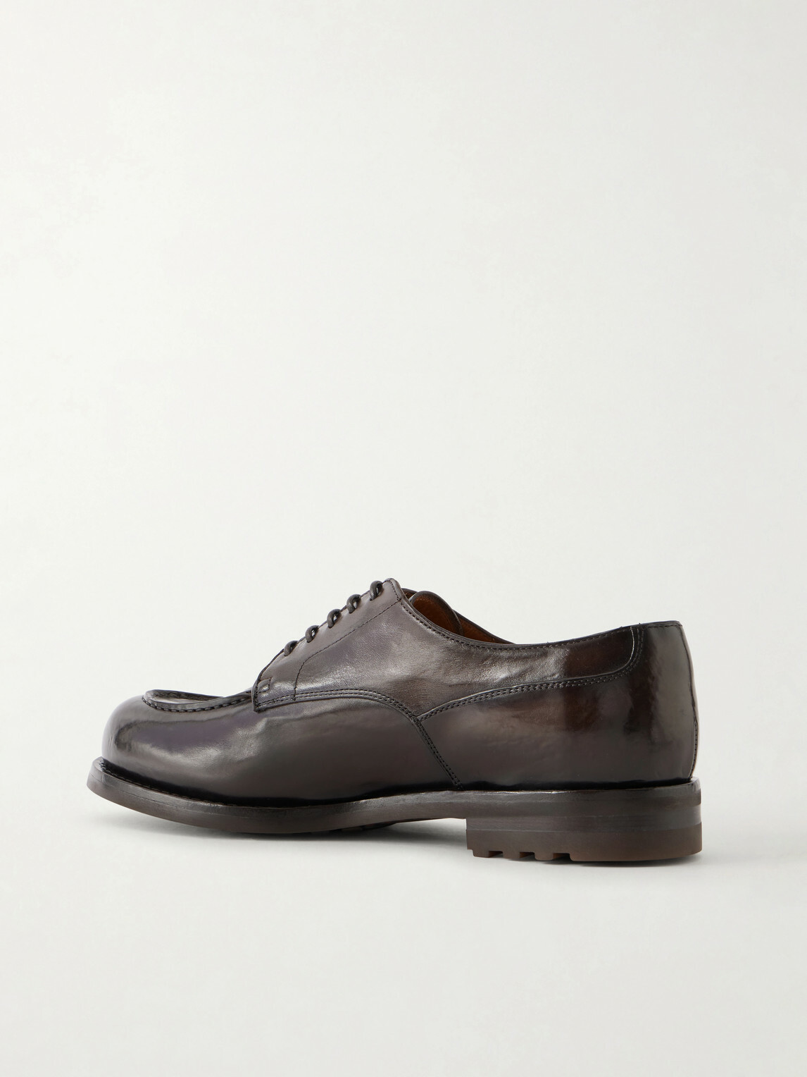 Officine Creative - Balata Flexi 001 Textured Leather Derby Shoes - Brown