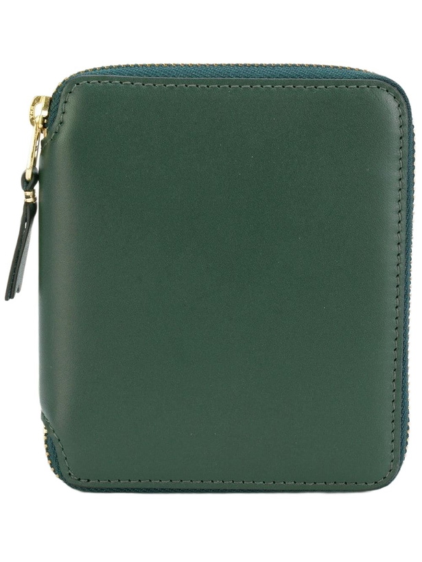 Photo: Comme des Garçons Wallet Logo Print Zipped Wallet
