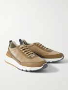 Brunello Cucinelli - Suede and Leather Sneakers - Brown