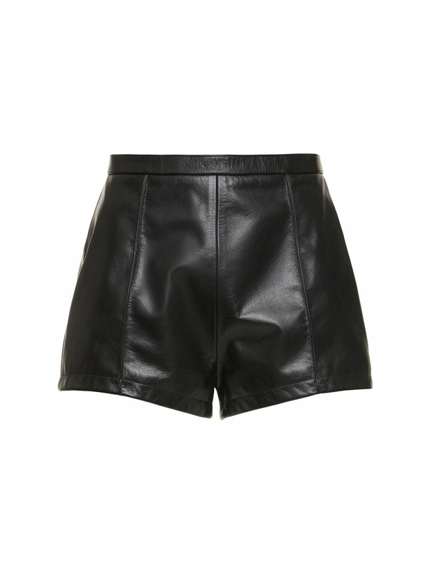 Photo: BALLY Leather Mini Shorts