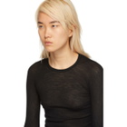 Boris Bidjan Saberi Black Rib Crewneck Long Sleeve T-Shirt