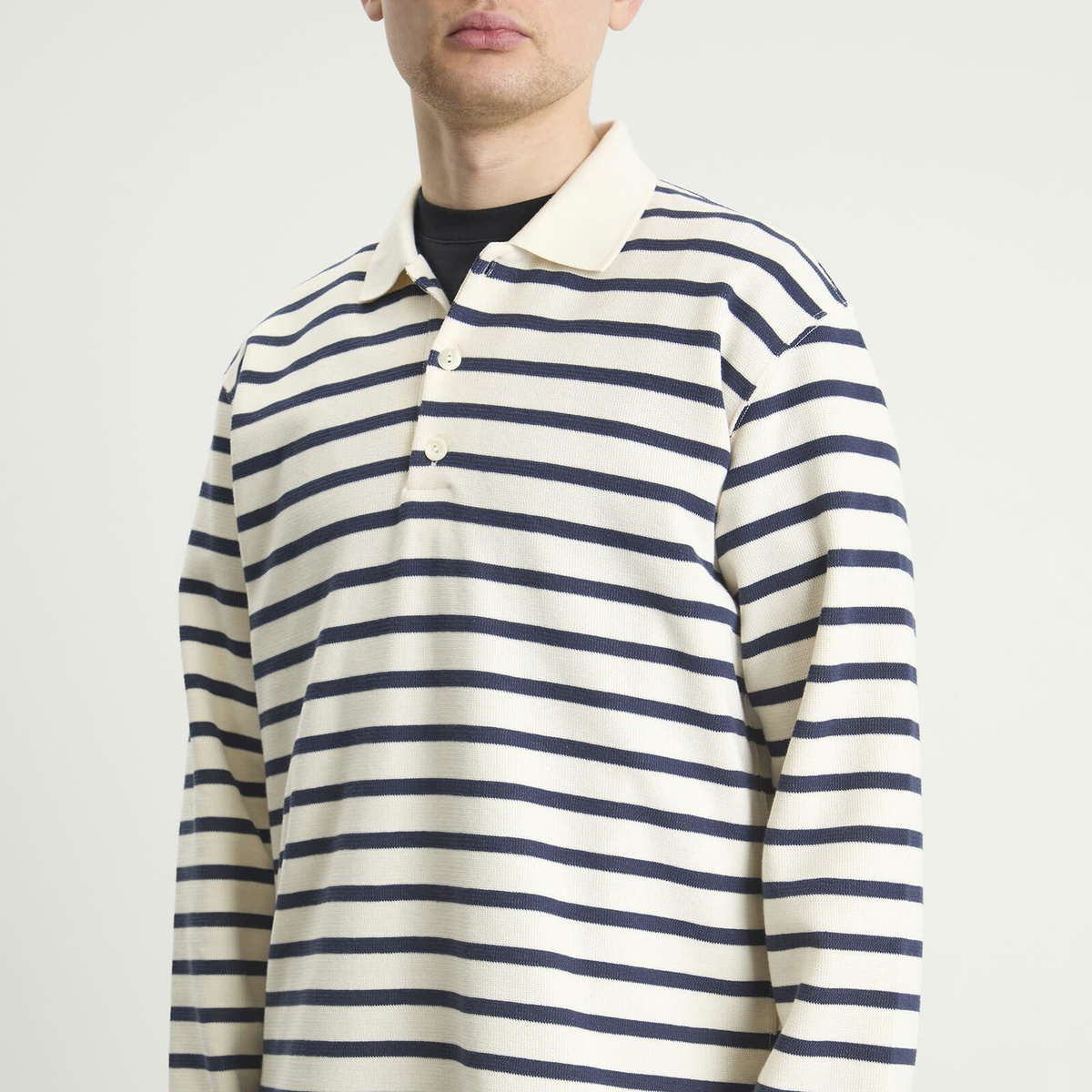 Junya Watanabe MAN Men's Long Sleeve Jersey in Ntrl/Navy