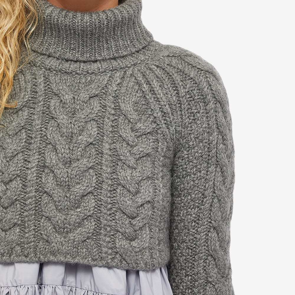 CECILIE BAHNSENグレー ケーブルニット タートルネック Cecilie Bahnsen Belinda Cable Knit Jumper Grey – Neighbour