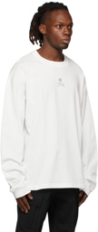 mastermind JAPAN White Glass-Beaded Long Sleeve T-Shirt