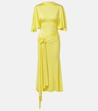 David Koma Floral-appliqué jersey cocktail dress