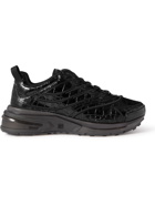 GIVENCHY - Giv 1 Croc-Effect Leather Sneakers - Black - EU 42
