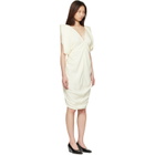 Versace Off-White Cocktail Crepe Midi Dress