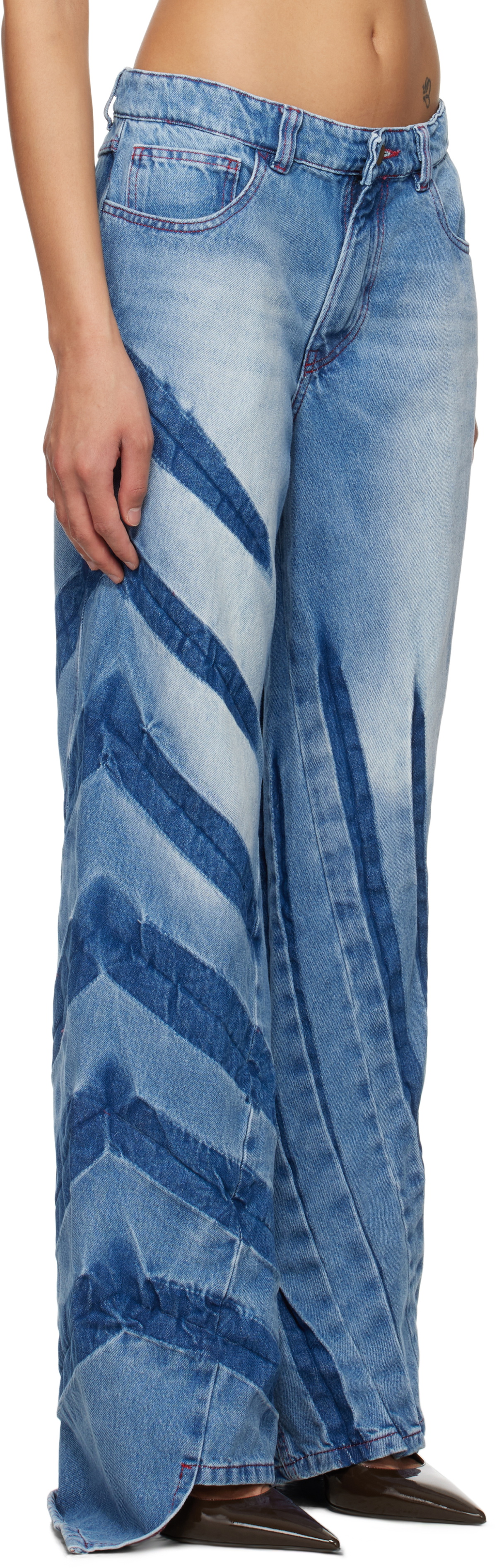 Masha Popova Blue Rays Boyfriend Jeans