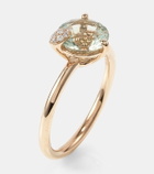 Bucherer Fine Jewellery 18kt rose gold ring with prasiolite and diamonds