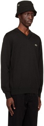 Lacoste Black V-Neck Sweater