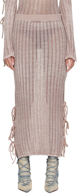 Photo: Acne Studios Pink Vented Maxi Skirt