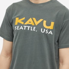 KAVU Men's Spellout T-Shirt in Gunmetal