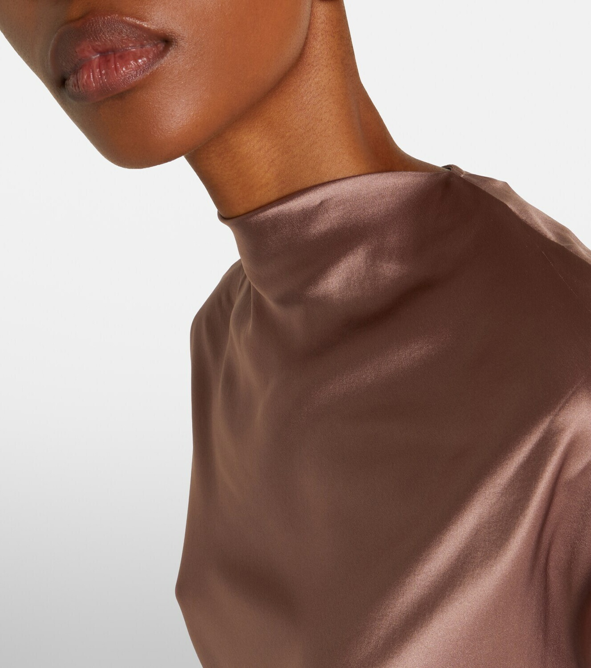 The Sei Draped silk satin top