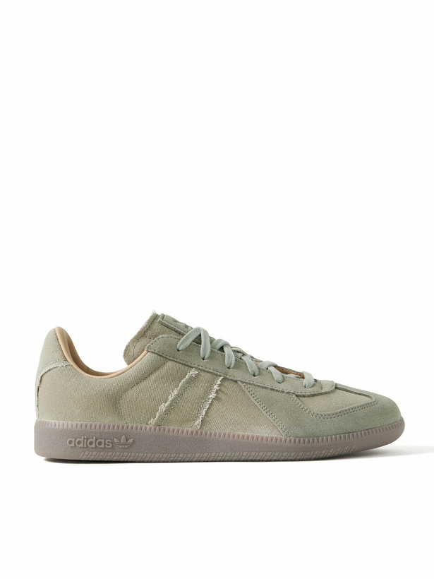Photo: adidas Originals - BW Army Suede-Trimmed Waxed-Canvas Sneakers - Gray