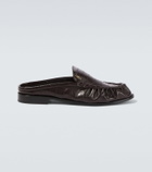 Saint Laurent Le Loafer eel leather mules