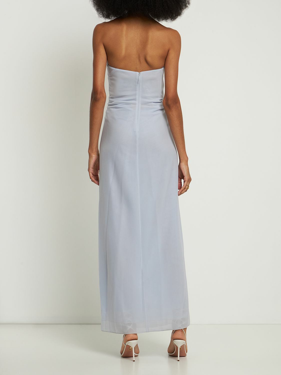 GIORGIO ARMANI - Strapless Draped Jersey Long Dress Giorgio Armani