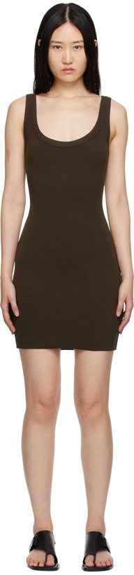 Photo: COTTON CITIZEN Brown Verona Tank Minidress