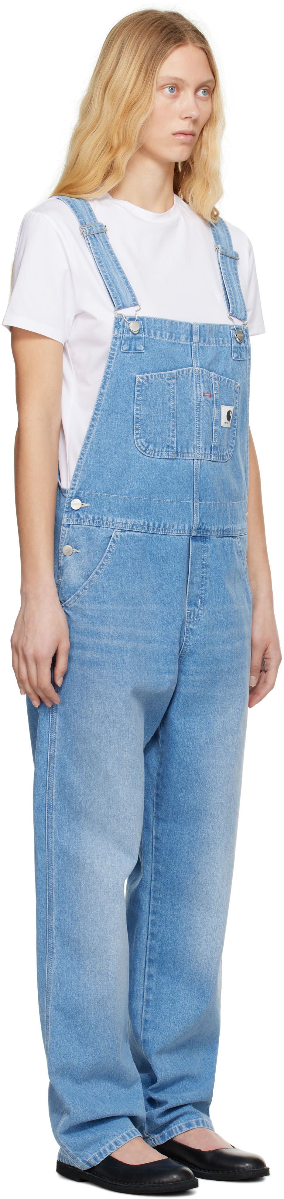 Carhartt Work In Progress Blue Bib Straight Overalls