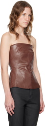 Rick Owens Brown Porterville Bustier Denim Camisole