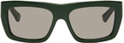 Bottega Veneta Green Angle Square Sunglasses