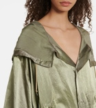 Maison Margiela Hooded satin midi parka dress
