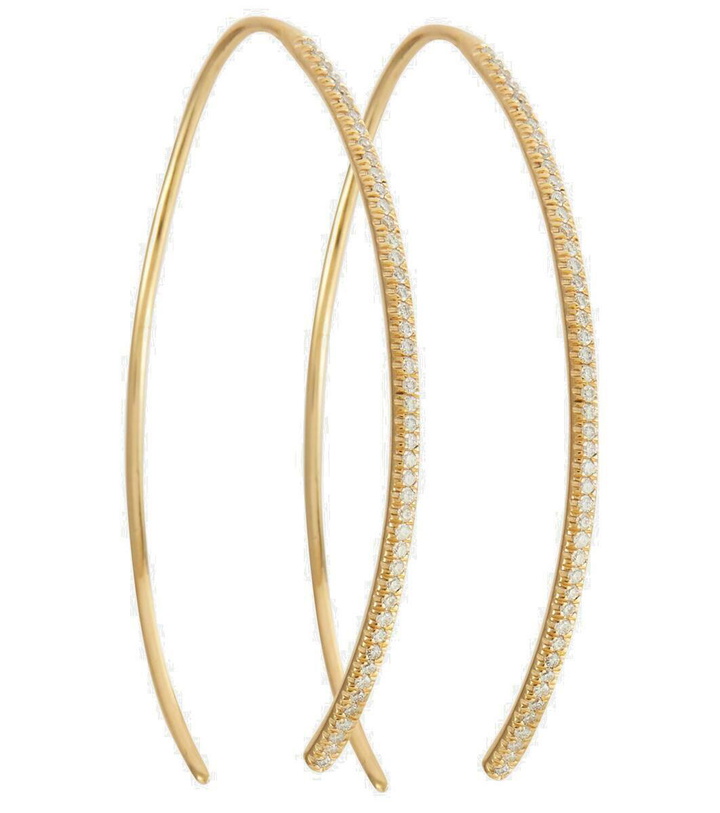 Photo: Ileana Makri Eye 18kt gold hoop earrings with diamonds